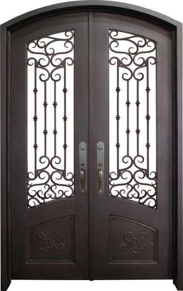 Hand-Forged Custom Exterior Door Double Entry Doors Wrought Iron Door Iron Door