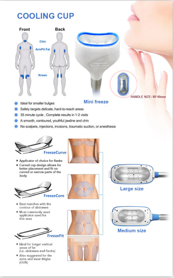 Multifunctional Cool Vacuum 360 Degree Fat Freeze Cryolipolysis Cool Tech Cryo Slimming Machine