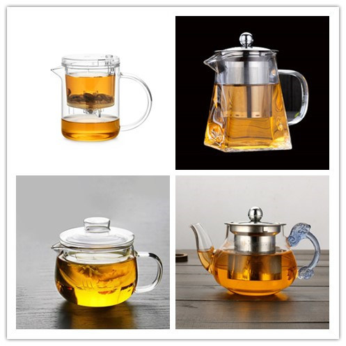 Heat Resistant Glass Tea Pot with Tea Strainer Box