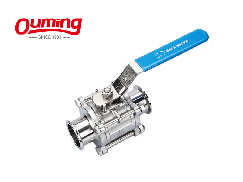 3-Part 2-Way Cw617n Stainless Steel Sanitary Ball Valve