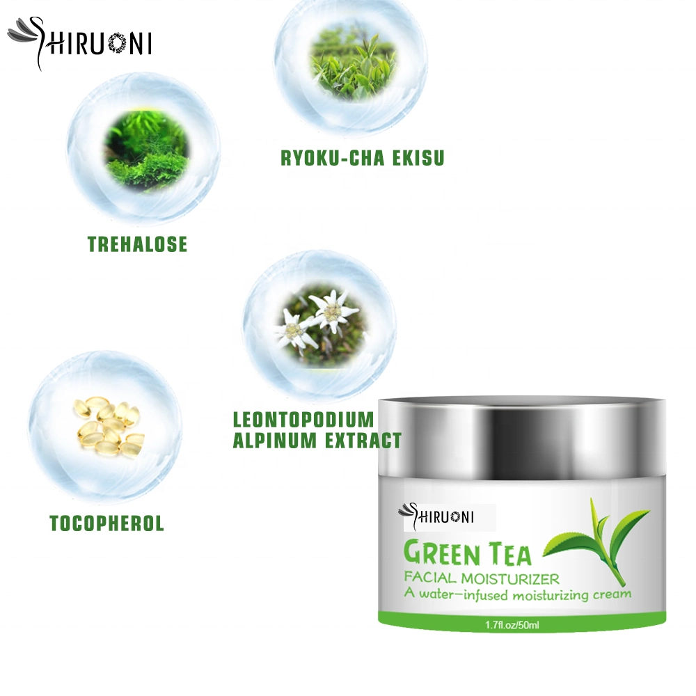 OEM Natural Green Tea Anti-Acne Moisturizer Whitening Face Cream