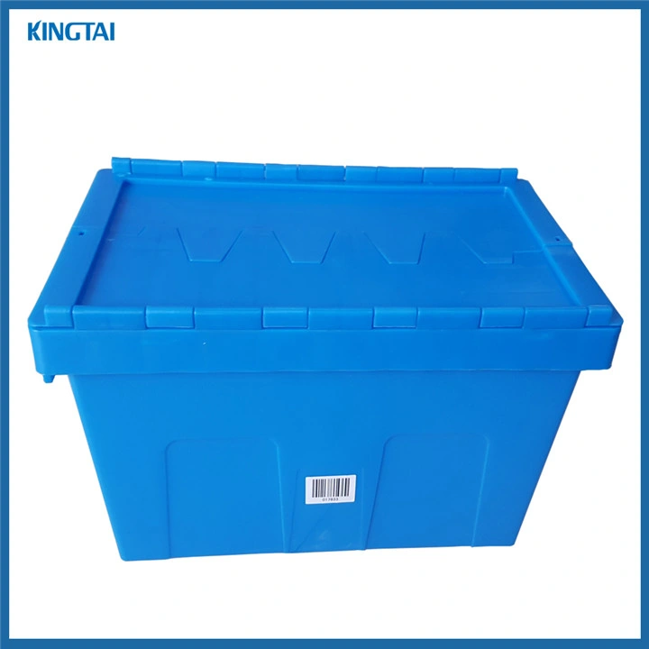 Customized Plastic Storage Box with Hinged Lid Plastic Moving Box with Hinged Lid