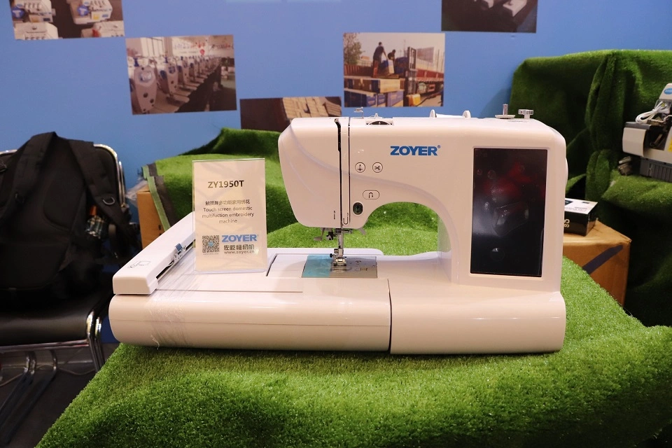 Zy-1950t Zoyer Domestic Embroidery Sewing Machine Different Type Patterns Home Use House Hold Machine