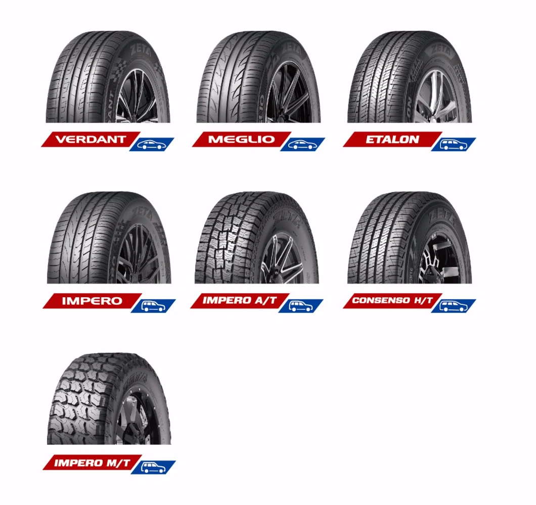 Natural Rubber Tubeless Car Tire with Popular Patterns