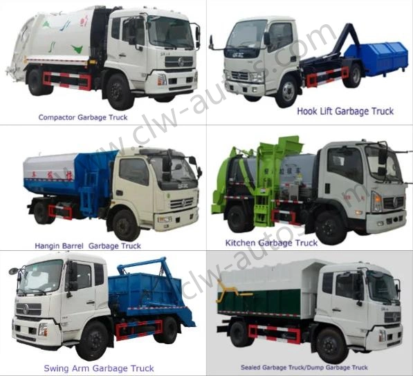 China Dongfeng 6000liters/6cbm Kitchen Refuse Truck Side Loading Kitchen Waste Garbage Truck