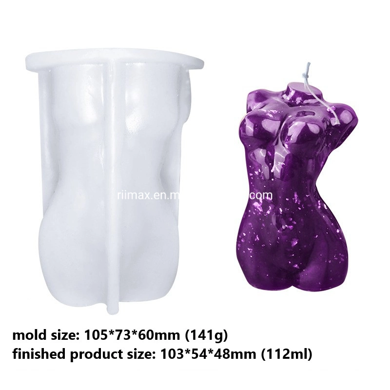 3D Human Body Art Goddess Female Model Body Silicone Molds Crystal Resin Wax Mould Candle DIY Craft Silicone Candle Molds
