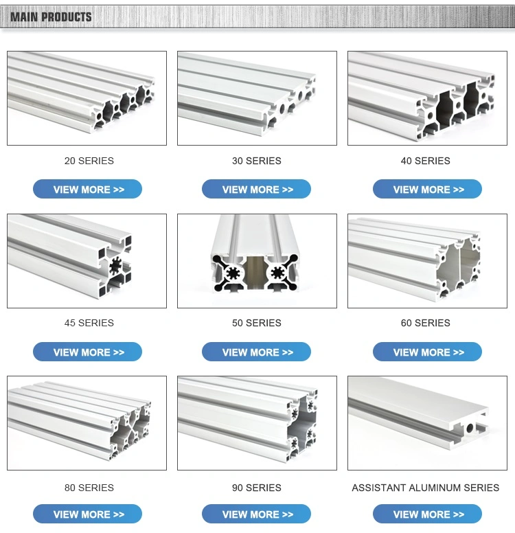 5050 Aluminum Profile T Slot Aluminum Products Building Extrusion