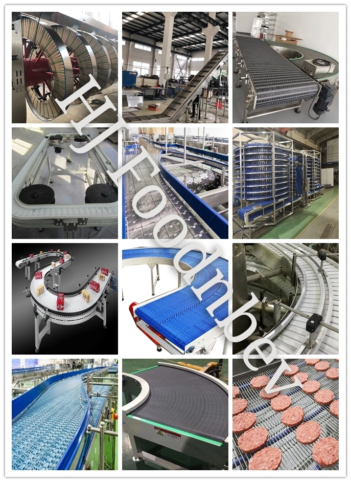 Aluminum Frame PVC PU Belt Conveyors with Side Guard Food Standard Turning Conveyor