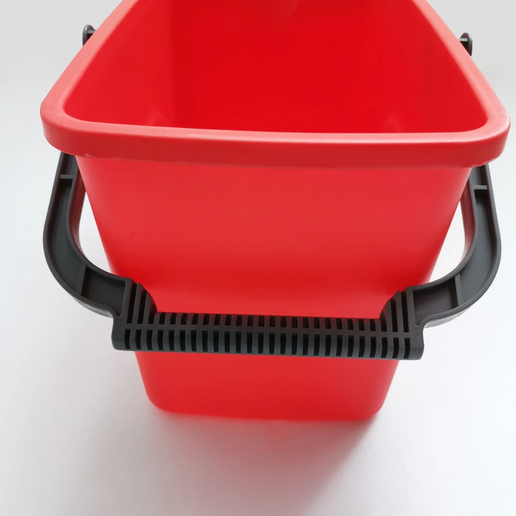 Commercial Products 9L Brute Heavy Duty, Corrosive-Resistant, Sqaure Bucket for Hotels, Hospitals