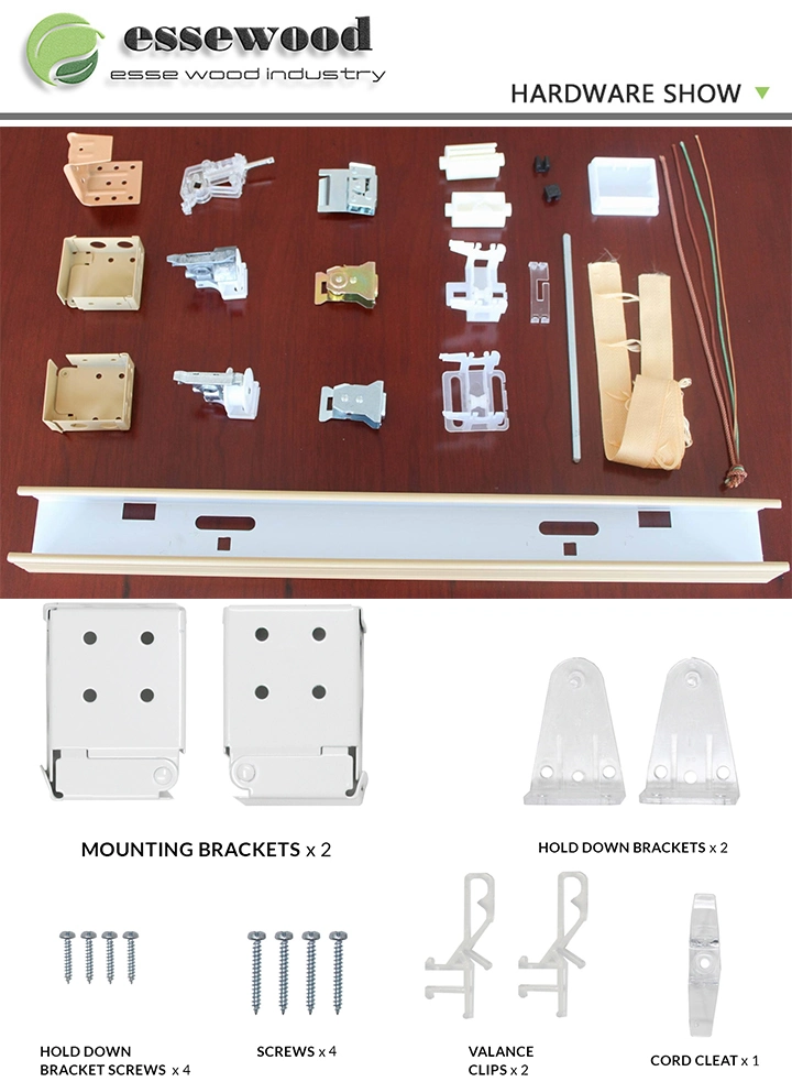 Basswood Venetian Blinds with Manual Inside /Outside for Window Blinds