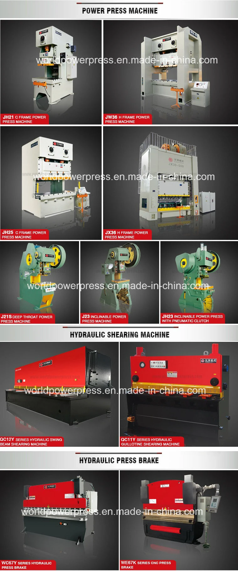 Mechanical Stamping Press Machine H Frame Punching Power Press