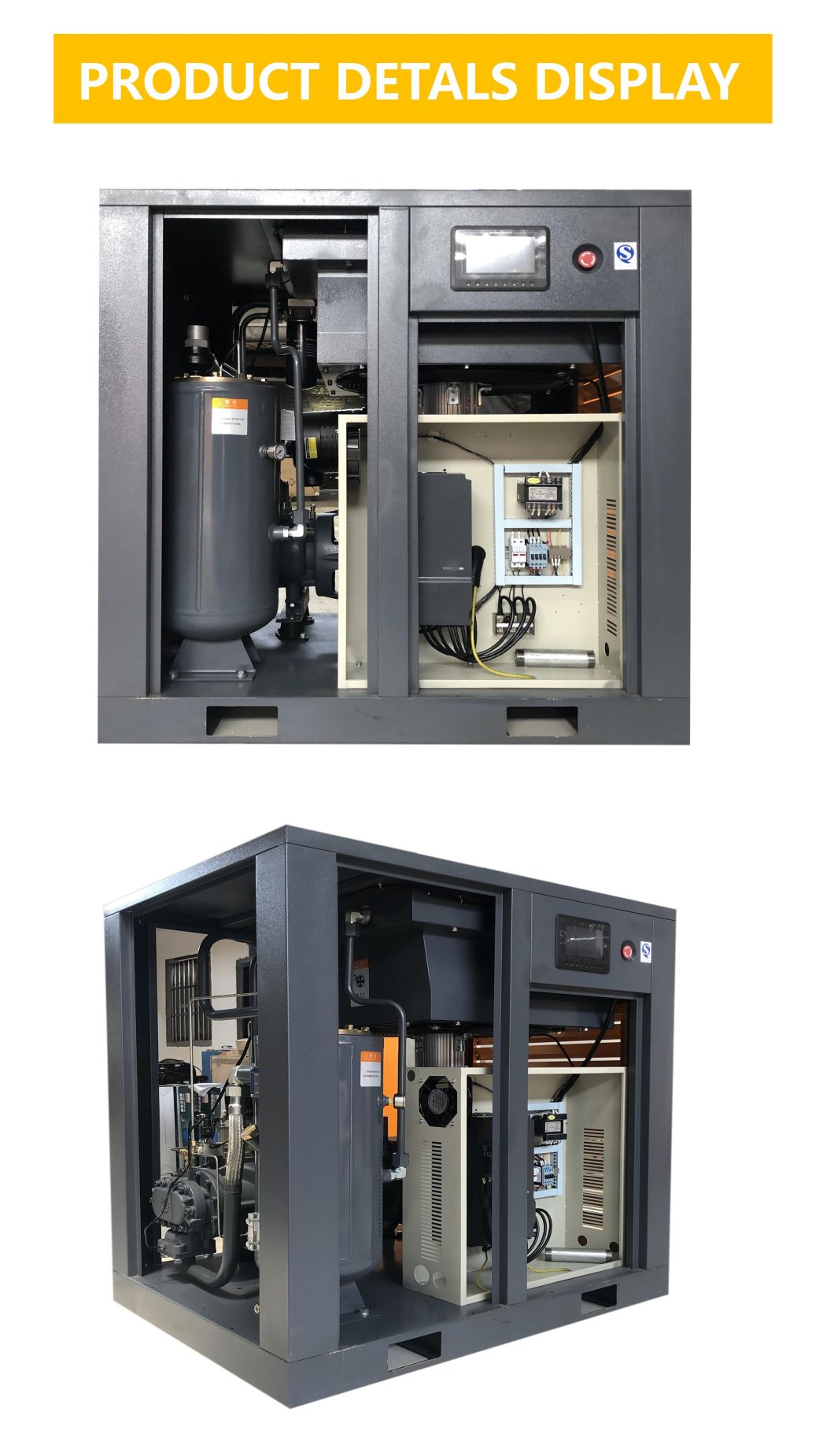 Single Screw Air Compressor Two Stage Two Stage Heavy Duty Screw Air Compressor 0il Free Air Compressor Two Stage 10HP 7.5kw Air Single Screw Air Compressor