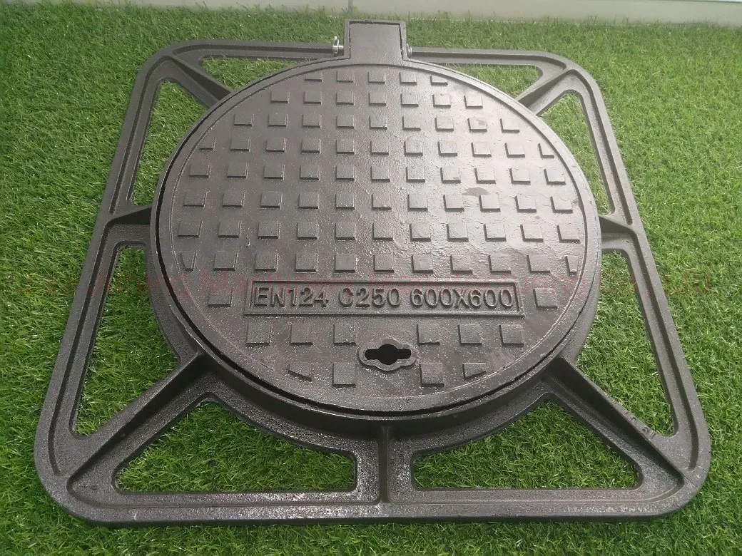 Ductile Iron Manhole Cover with Horizontal Molding Line Casting BS En124