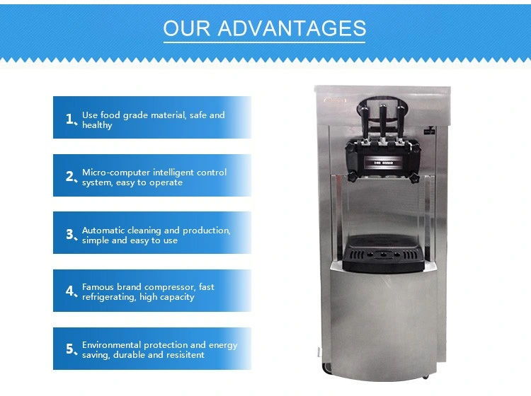 Best Selling Products Commercial Ice Cream Cone Maker Long Age Fruit Ice Cream Machine