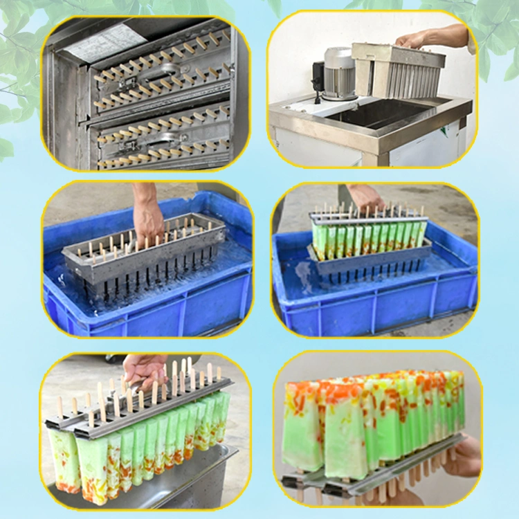 Brazil Type Ice Lolly Lollipop Popsicle Machine with 3 Molds