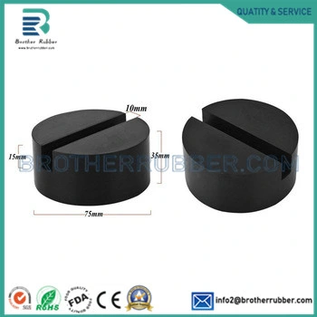 Hot Sell Black Slotted Frame Rail Floor Jack Rubber Pad for Pinch Weld Side