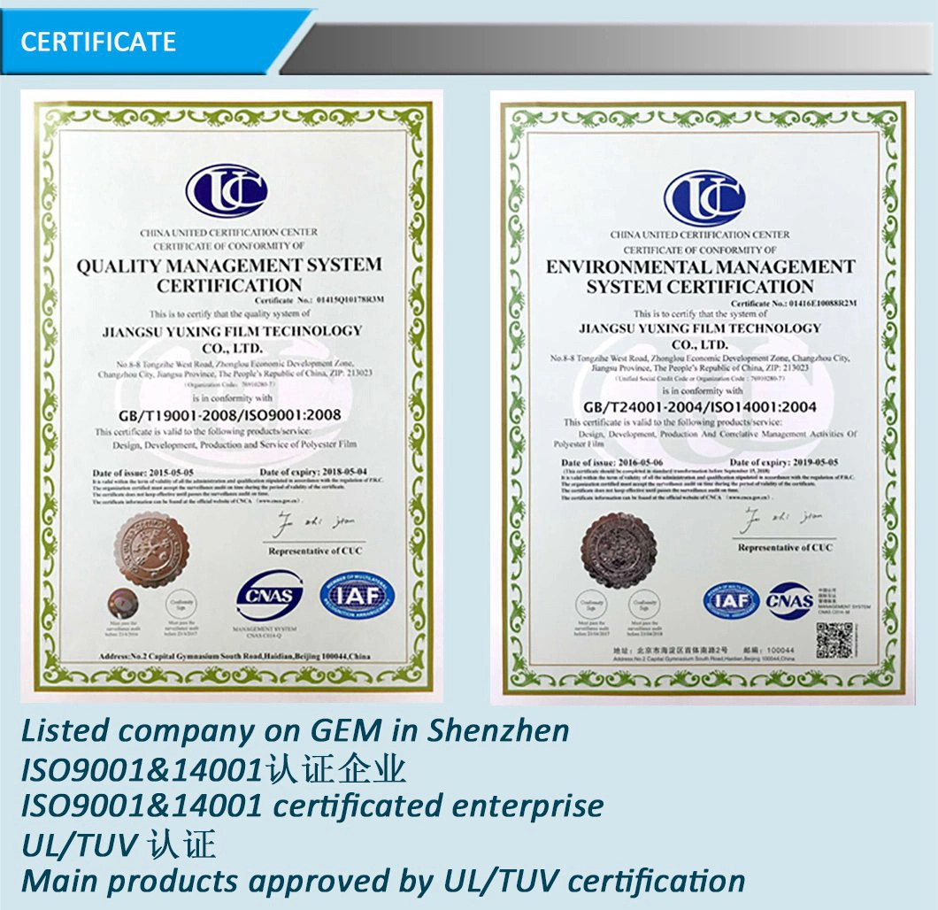 50-500μ M Pet Insulation Film for Air Condition Compressor (6021)