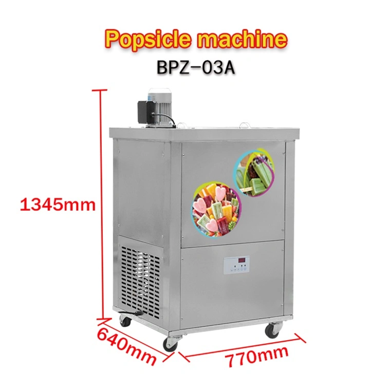 Brazil Type Ice Lolly Lollipop Popsicle Machine with 3 Molds