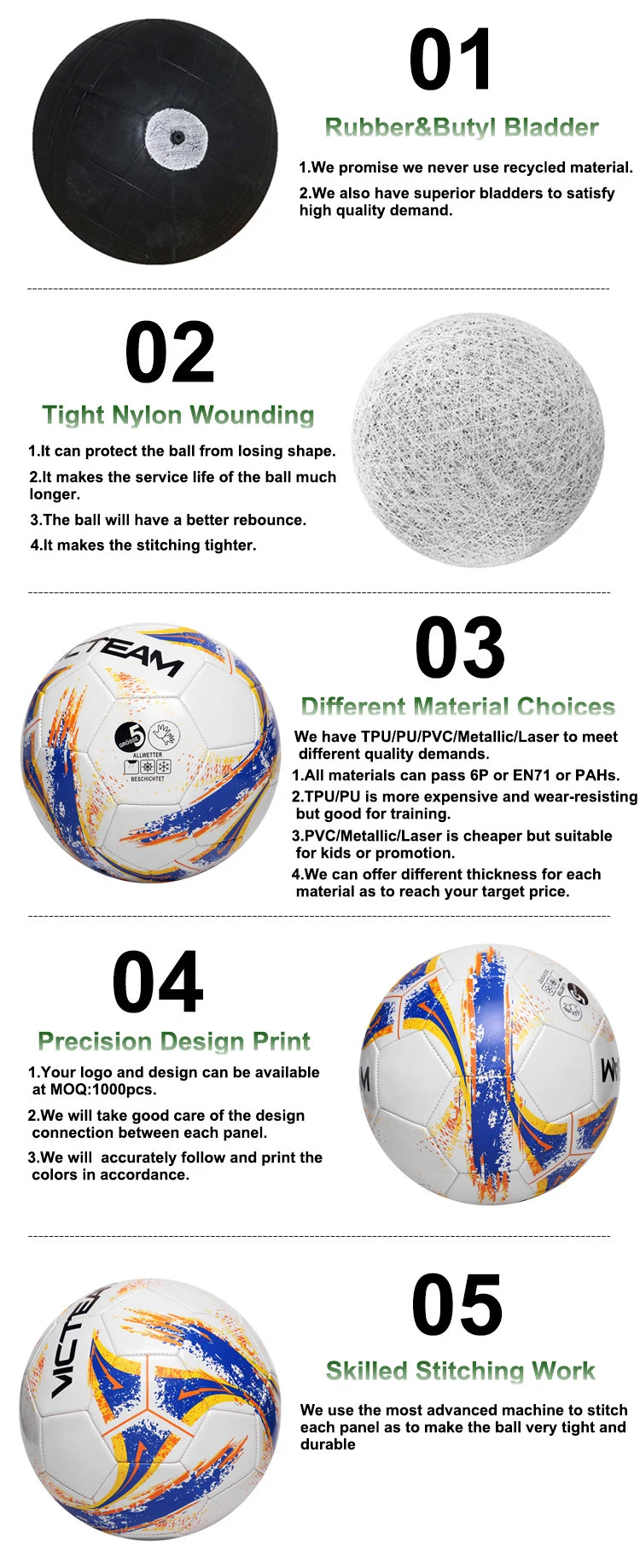 Novel Machine-Sewing Size 5 Practice Football OEM