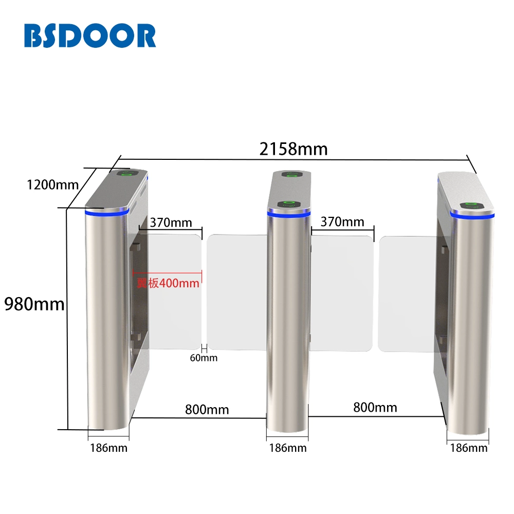 Automatic RFID Swing Barrier for Pedestrian Entrance Passing Access Control System
