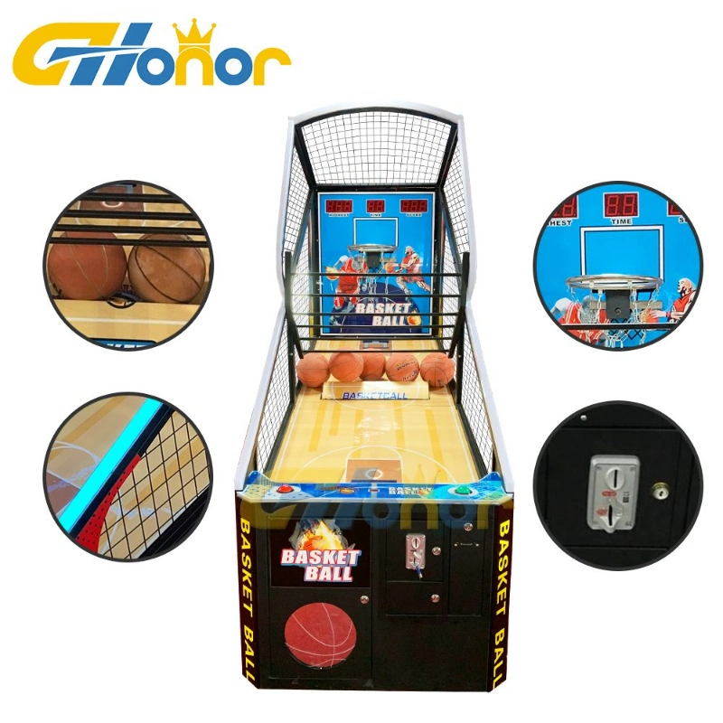 Luxury Coin Operated Basketball Hoop Arcade Street Basketball Shooting Game Arcade Hoop Game Machine Sport Game Machine Arcade Basketball Game Machine for Adult