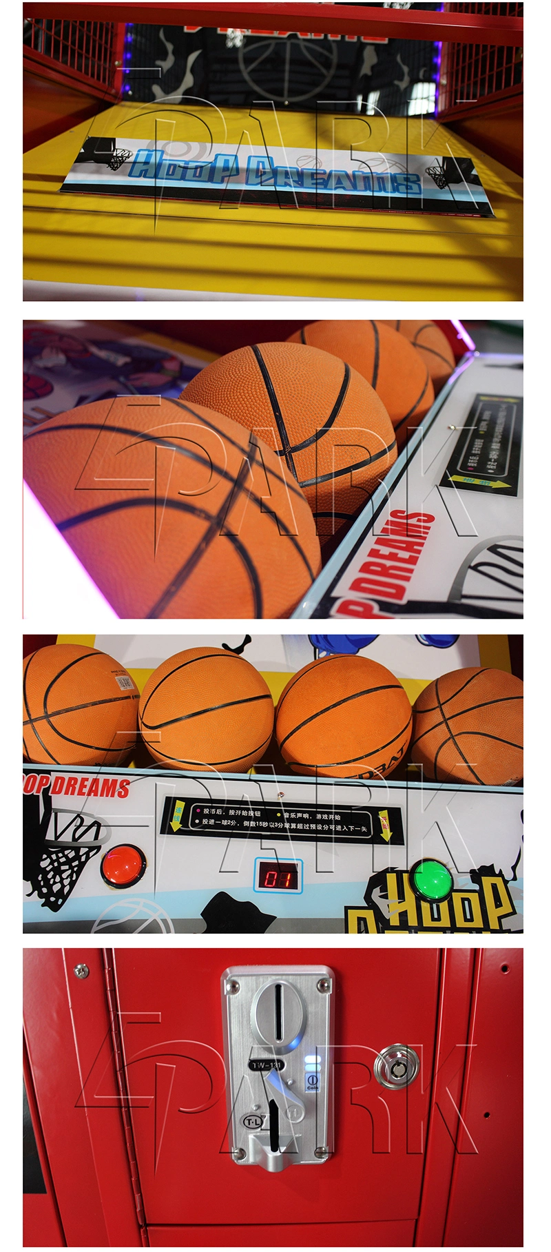 Indoor Arcade Hoop Dreams Basketball LED Light Shooting Ball Arcade Game Machine