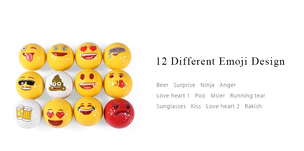 Promotional Emoji Funny Golf Ball Gift Ball for Golfing Game Training