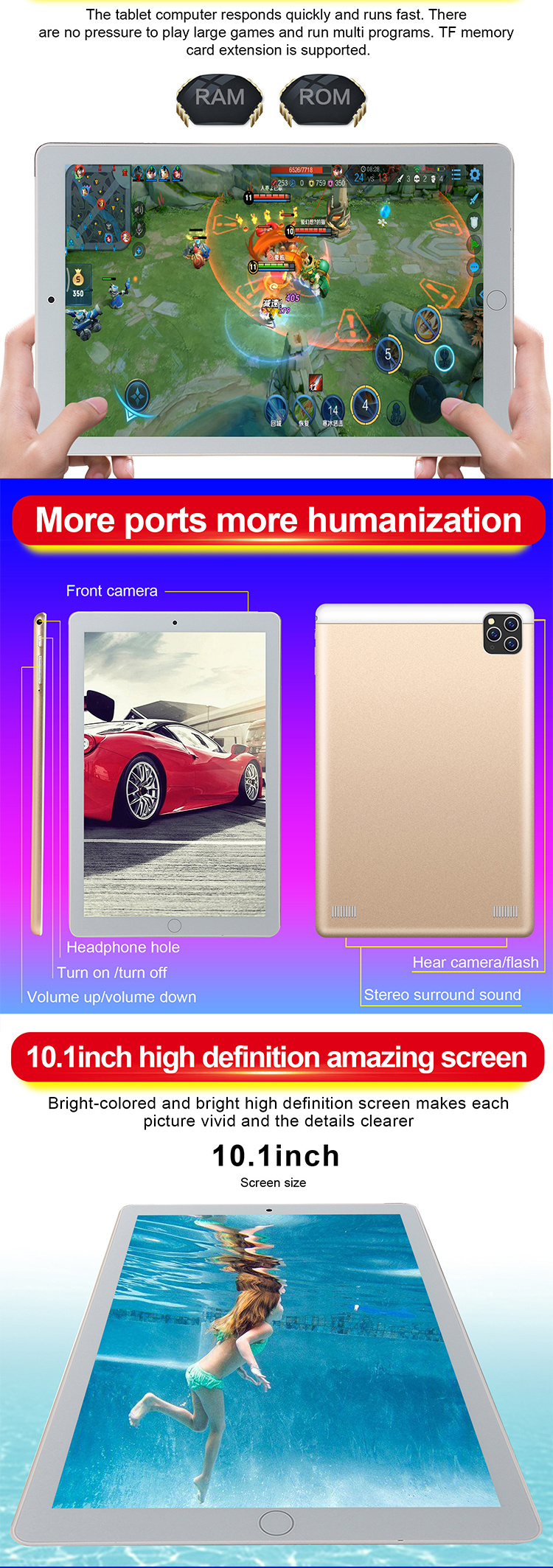 2021 New Tablet Cross Border 8-Core 10 Inch Tablet Manufacturers Direct 3G Android Learning Machine