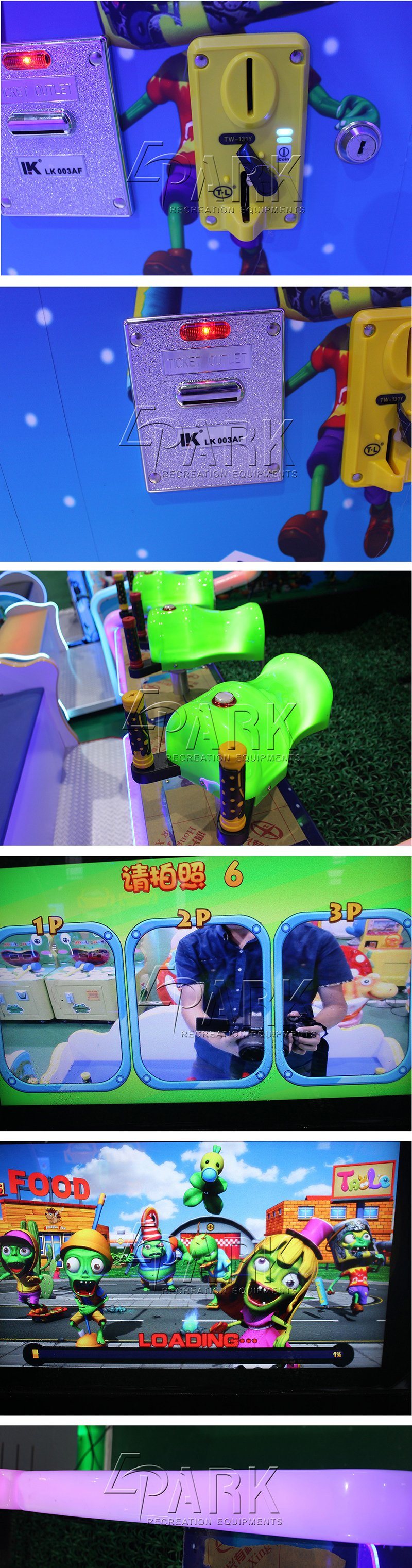 Amusement Indoor Playground Kids Shooting Water Arcade Game Machine with 3 Person