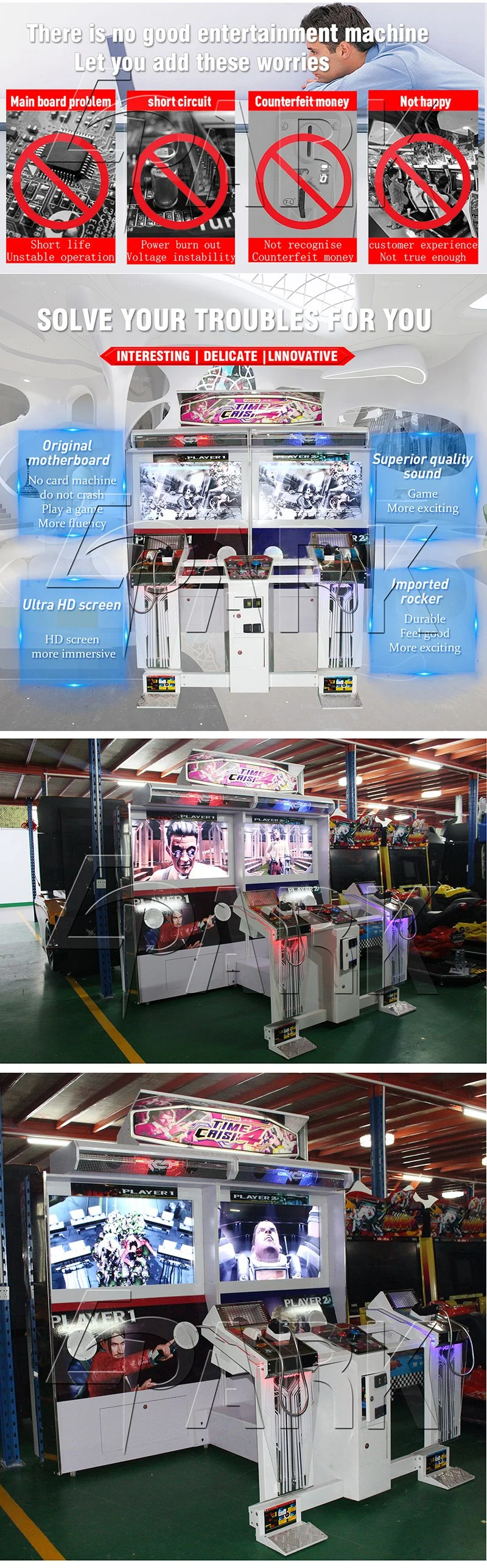 Wholesale Commercial Game Machine Time Crisis 4 Gun Target Shooting Arcade Game Machine/Shooting Gun Simulator