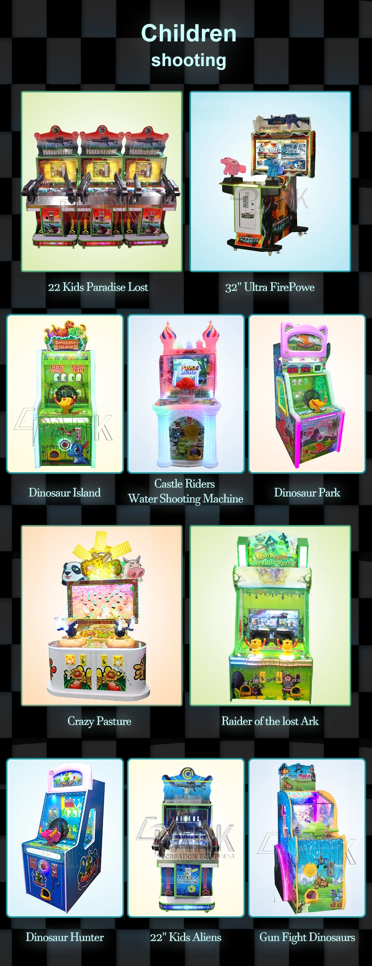 Epark Amusement Park Kids Hit Screen Video Arcade Machine Redemption Ticket Machine for Sale
