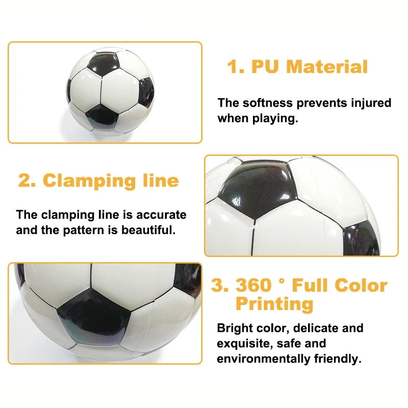 Black Color Professional Official Manufacturer Training Use Customized Pebble Surface Rubber Soccer Ball Football