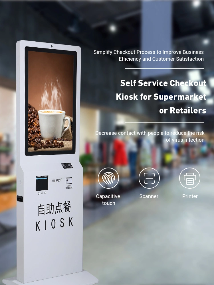 Touch Screen Self Payment POS Kiosk Self Service Vending Machine Terminal Self Service Kiosk
