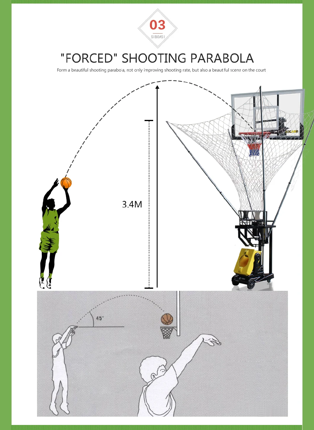 Siboasi Basketball Shooting Training Machine (S 6829)