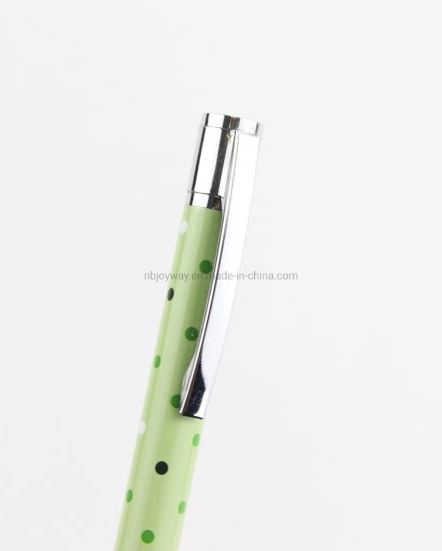 Stationery Office Supply Novelty Twist Printed Metal Ball Pen