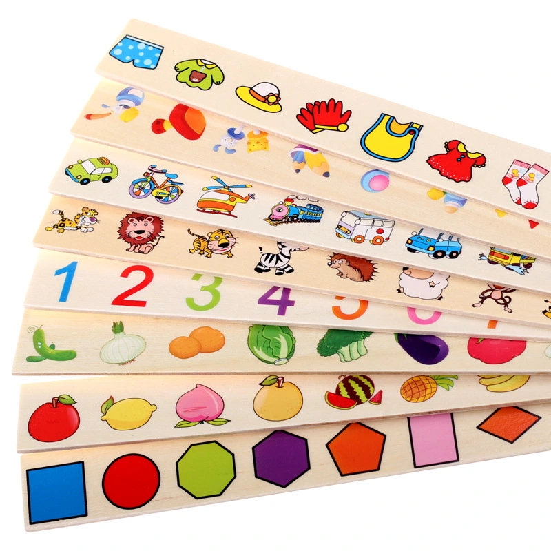 My First Language Learning Toy Montessori Early Educational Wooden Puzzles Toys Children Intelligence Learning Puzzle