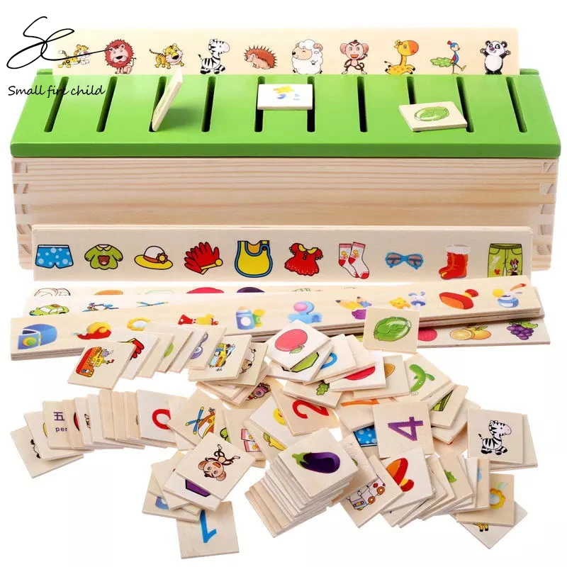 My First Language Learning Toy Montessori Early Educational Wooden Puzzles Toys Children Intelligence Learning Puzzle