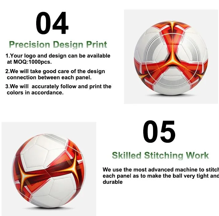 PU Leather Official Manufacturer Training Use Customized Pebble Surface Rubber Soccer Ball Football