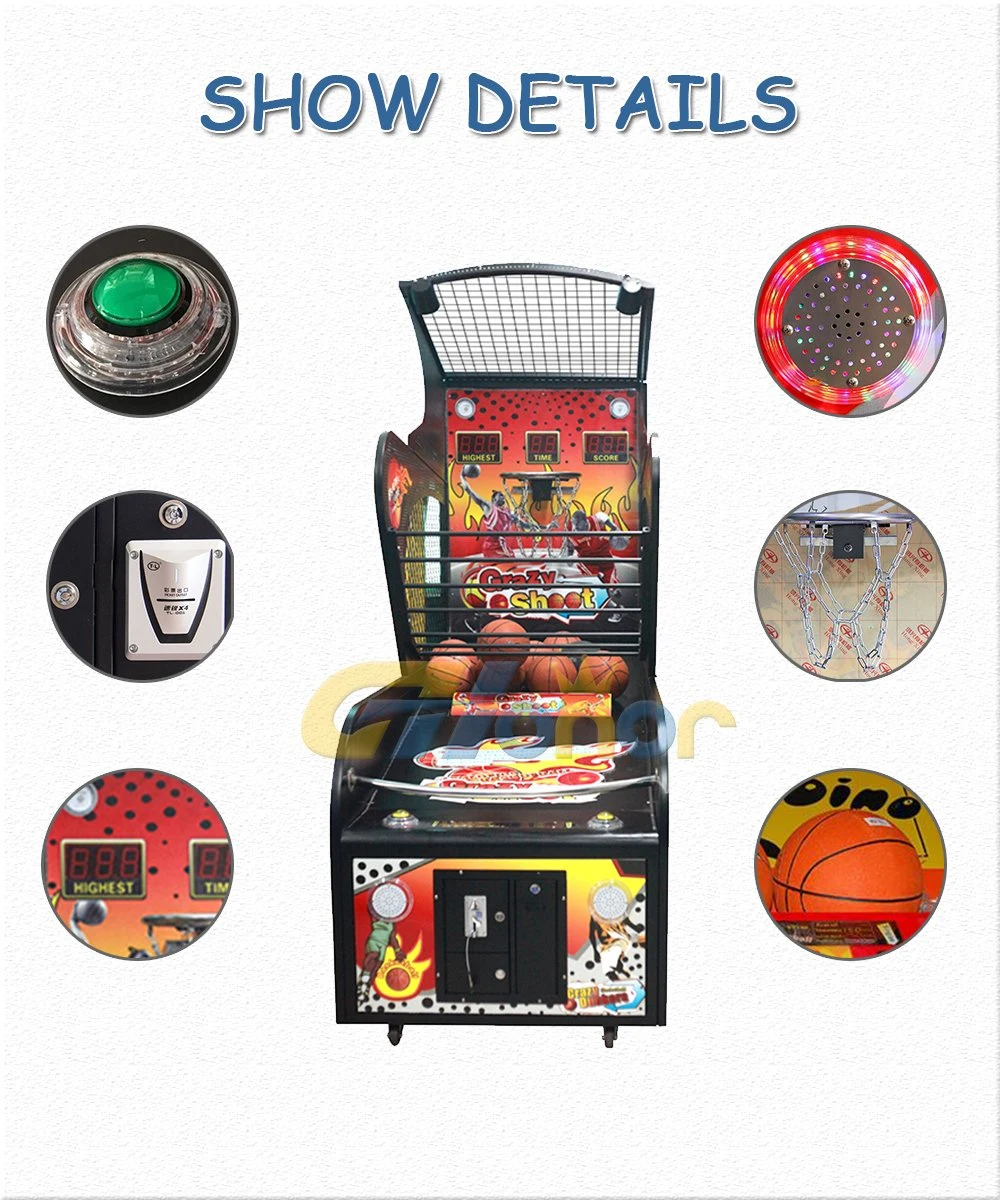 Hot Selling Coin Operated Basketball Shooting Game Machine Arcade Basketball Hoop Game Consoles Arcade Basketball Hoop Sport Game Machine for Indoor