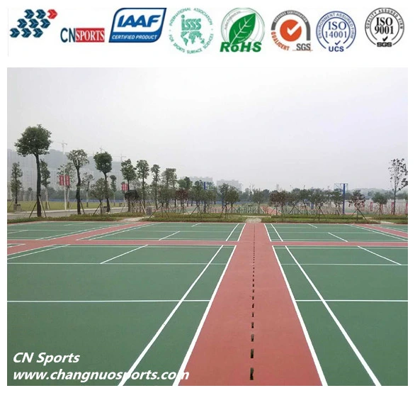 High Performance Bright Color Self Leveling Liquid Acrylic Coating Tennis Court Flooring with Itf