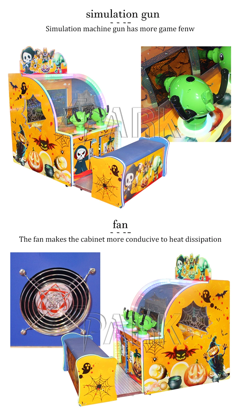 Amusement Park Electric Shot Ball Arcade Machine 2 Kids Play Video Games