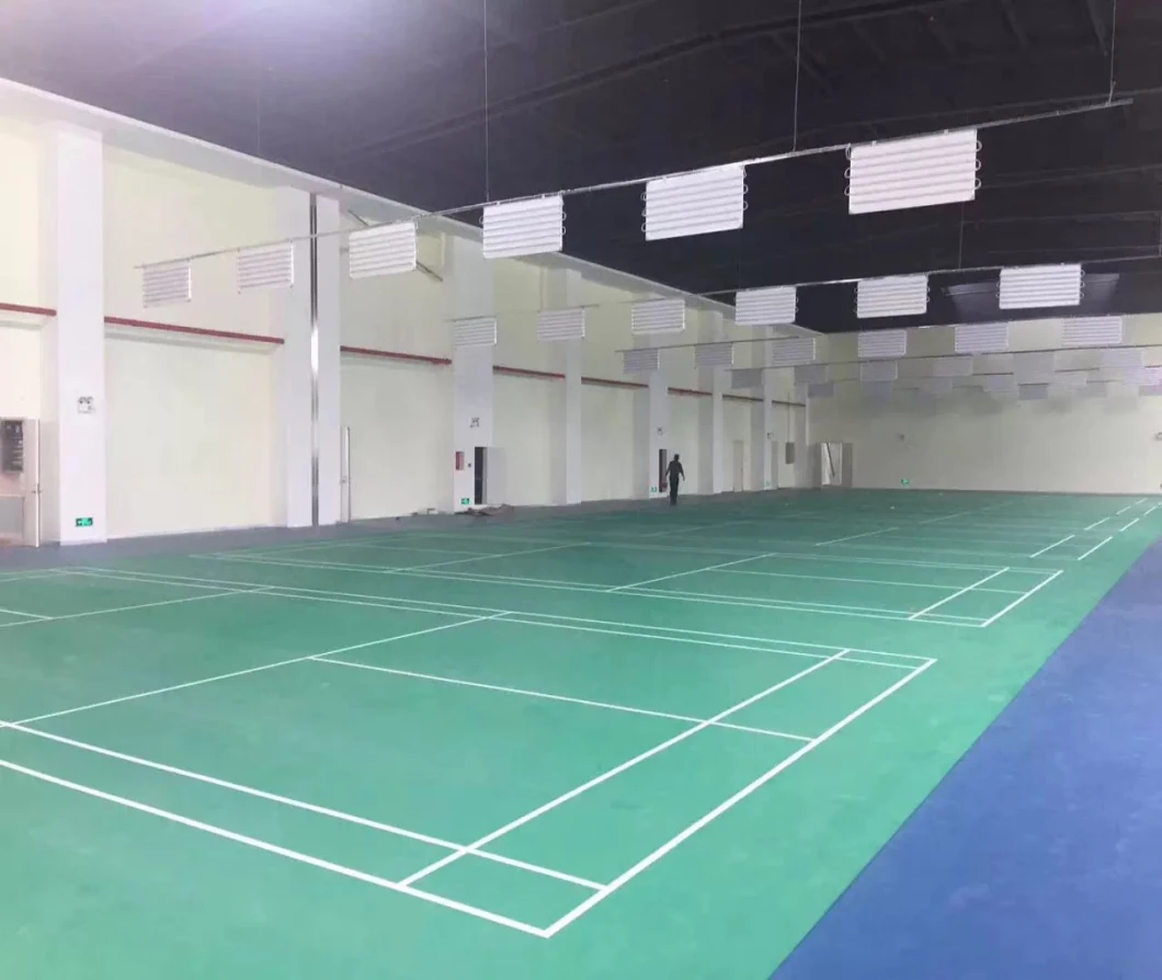 Easy Installation Strong Shock Absorption PVC Flooring Mat for Indoor Basketball Volleyball Tennis Badminton Sport Court