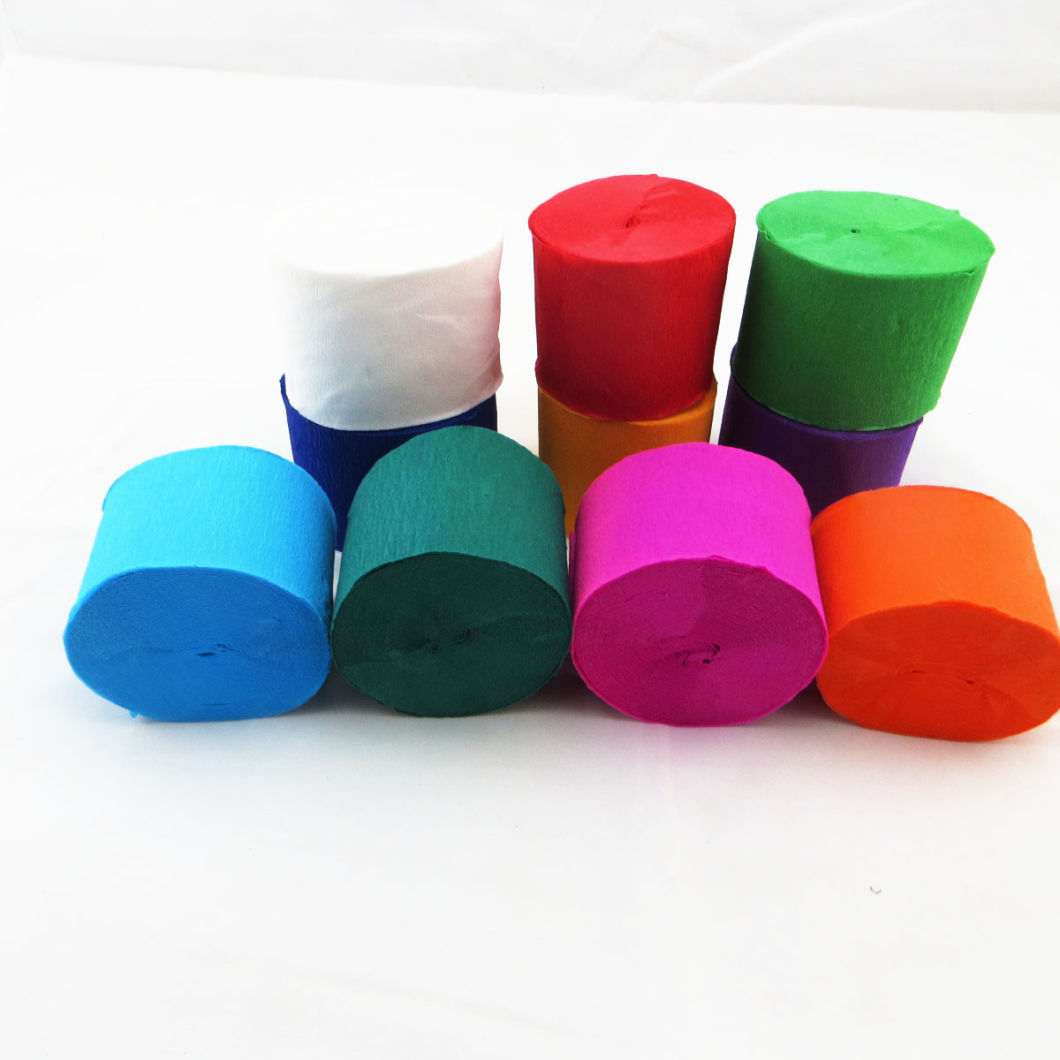Wholesale Throwing Tissue Crepe Paper Roll Streamer for Wedding Birthday Party