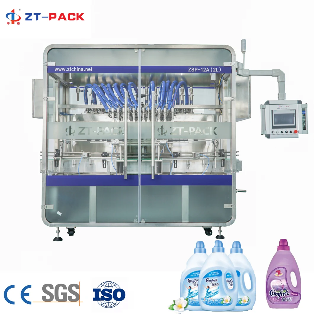 Cost Price Free Shipping Cost Piston Push Liquid Green Gel Softener Detergent Liquid Filling Capping Machine