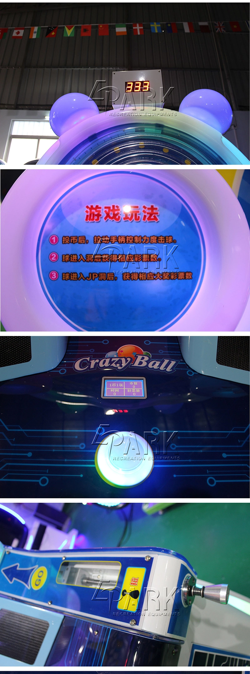 Crazy Ball Jupiter Redemption Game Machine+Easy Play Coin Operated Lottery Redemption Game