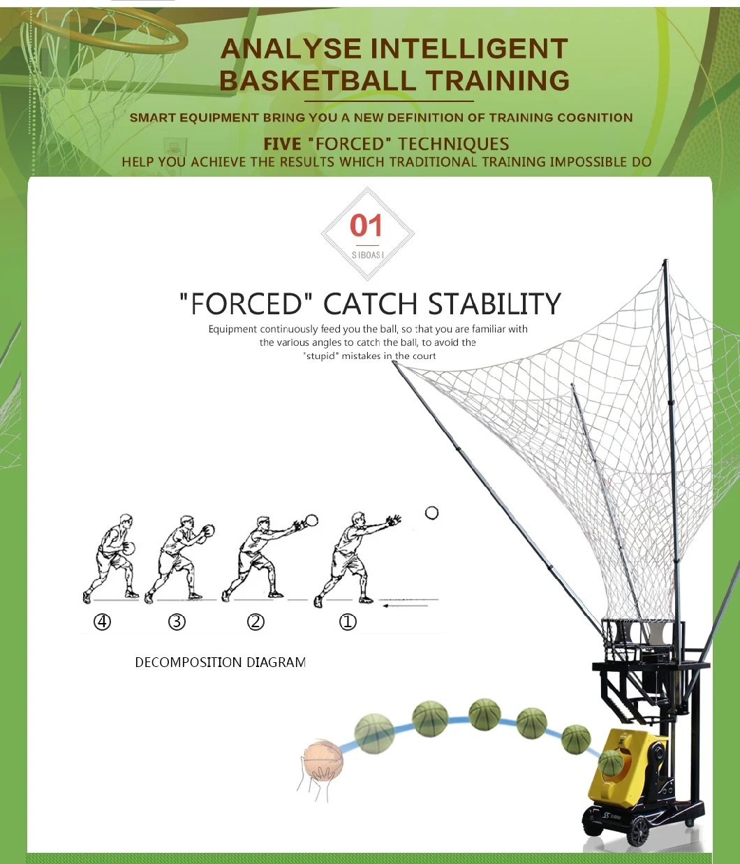 Siboasi Basketball Shooting Training Machine (S 6829)