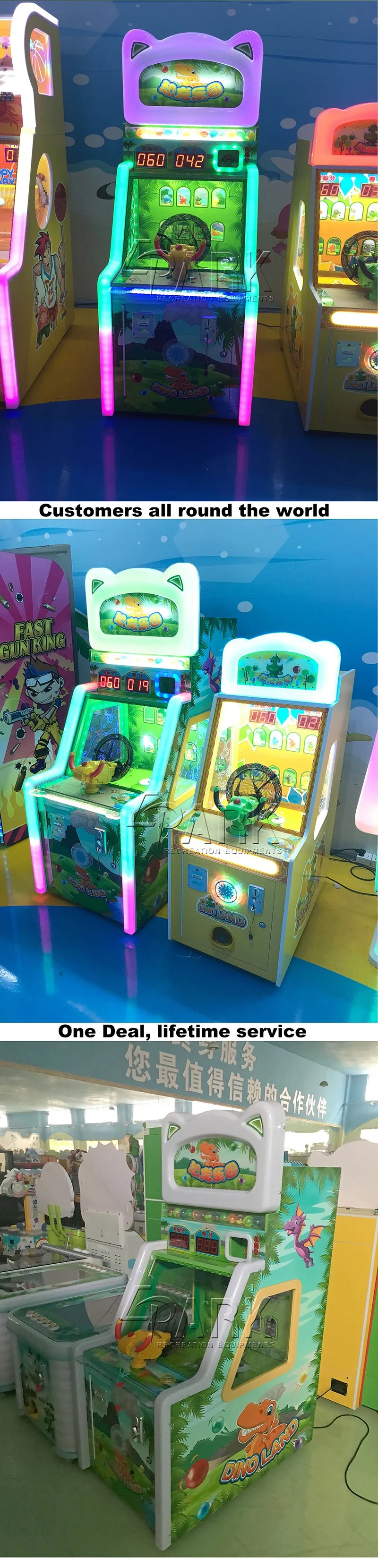 Dino Land Ball Shooting Kids Game Machine