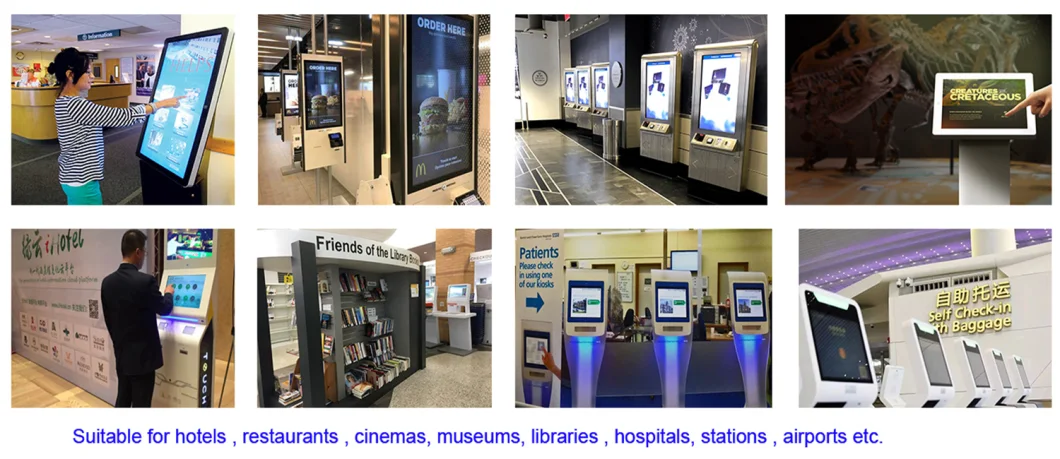 Smart Touch Screen Library Kiosk Automatic Borrow and Return Books with RFID Card