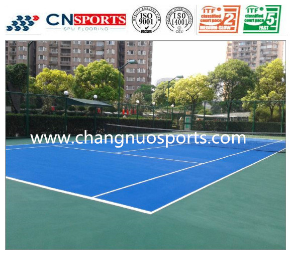 High Performance Self Leveling Coating Spu Tennis Sports Court Flooring with Itf