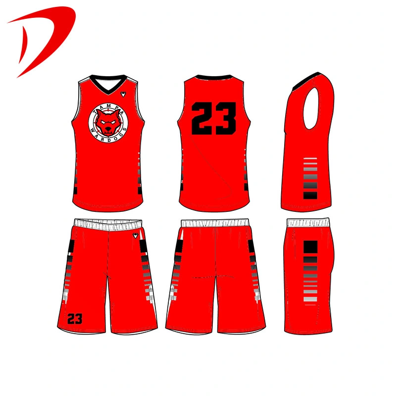 Color Red Full Sublimation Team Basketball Training Women Custom Basketball Uniform